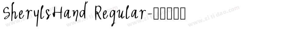 SherylsHand Regular字体转换